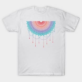 Chandelier half drop colorful mandala T-Shirt